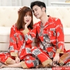 [Sale tại web 50%] Bộ pijama nam cao cấp tay dài lụa satin QM266