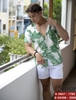 Áo sơ mi nam đi biển hoa lá trái cây Hawai SM47