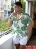 Áo sơ mi nam đi biển hoa lá trái cây Hawai SM47