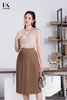 Áo Sơ Mi Cổ Đổ Lụa Nữ NK Fashion Thiết Kế Sát Nách Màu Sắc Thanh Lịch, Tinh Tế, Chất Vải Mềm Nhẹ NKSM2206010