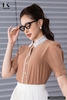 Áo Sơ Mi Cổ Đức Ren Dọc Nẹp NK FASHION Chất Liệu Thoáng Mát, Kiểu Dáng Thanh Lịch NKSM2206007