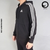 Adidas Men Essentials French Terry 3-Stripes Full-Zip Hoodie GK9032