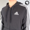 Adidas Men Essentials French Terry 3-Stripes Full-Zip Hoodie GK9032