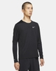 Nike Men DRI-FIT Miler UV Shirts Jersey Black Run Yoga Tee Jersey DD4577-010