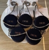 Túi gift tròn DIOR xanh có gương (đã mix dây)