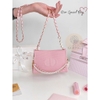Túi gift hồng Dior đã mix dây xích (kèm túi giấy dior hồng)