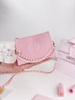 Túi gift hồng Dior đã mix dây xích (kèm túi giấy dior hồng)