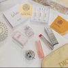 Set Dior Holiday lip glow 007 túi vải vàng (1 dior 007 + 1 mini blooming + 1 set 3 vial jadore + túi vàng)