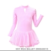 Váy múa cổ lọ voan lụa siêu mềm
