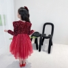 VÁY CÔNG CHÚA KIM SA LẤP LÁNH (đỏ, bạc)
