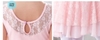Váy tập múa ba lỗ phối ren 2 tầng (hồng, đen)