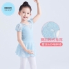 Váy tập múa phối ren tay bồng (hồng, xanh, đen)