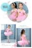 Set váy múa gân nơ đen ngắn