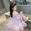 Váy công chúa tím bồng bềnh