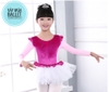 Váy múa phối nhung bèo hồng
