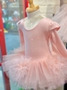 Váy múa tiên dài tay cotton đá hoa bồng