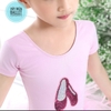Váy múa kimsa giày tay ngắn màu hồng, tím