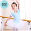 Váy múa bèo cầu ngực 4 màu phối trắng