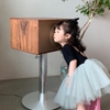 Váy thun lưng đan phối ren xinh xắn