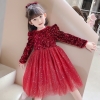 VÁY CÔNG CHÚA KIM SA LẤP LÁNH (đỏ, bạc)