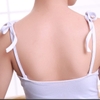 Váy múa 2 dây trắng đen chấm bi