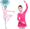 Váy ballet tập cotton dài hồng