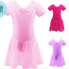 Váy tập múa tay ngắn chân voan