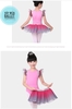 Set áo váy múa hồng pha ghi kimsa