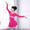 Váy tập múa cotton nơ dài tay 2 màu
