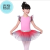 Set áo váy múa hồng pha ghi kimsa