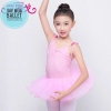 Váy múa 2 dây chấm bi hồng