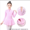 Váy múa cổ lọ voan lụa siêu mềm