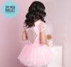 Set áo váy múa phối ren tay lưng