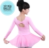 Váy tập múa voan dài tay (hồng, tím)