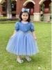 Váy công chúa Elsa bông tuyết tay phồng