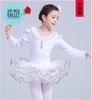 Váy múa ren cổ dài tay kèm hoa và quần tất