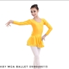 Váy tập khiêu vũ 2 tầng dài tay màu vàng, hồng, xanh