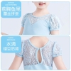 Váy tập múa phối ren tay bồng (hồng, xanh, đen)