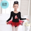 Váy múa kimsa giày đen dài tay