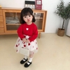 Váy bé gái phối voan tim