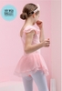 Váy tập múa 2 tầng voan (xanh, hồng nude)