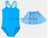 Set áo váy tập múa 2 dây đan chéo (hồng, xanh, đậm)