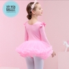 Váy múa tutu dài tay màu hồng, màu tím