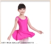 Váy tập múa thun 2 dây hồng đậm