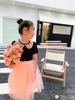 Váy công chúa cotton phối cổ sen lấp lánh s130