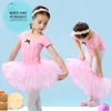 Set váy múa gân nơ đen ngắn
