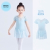 Váy tập múa phối ren tay bồng (hồng, xanh, đen)