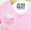 Váy ballet tập cotton dài hồng