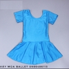 Váy tập múa thun ngắn tay màu xanh
