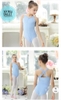 Áo tập múa dây kép đan lưng (tím, xanh, hồng, đen)